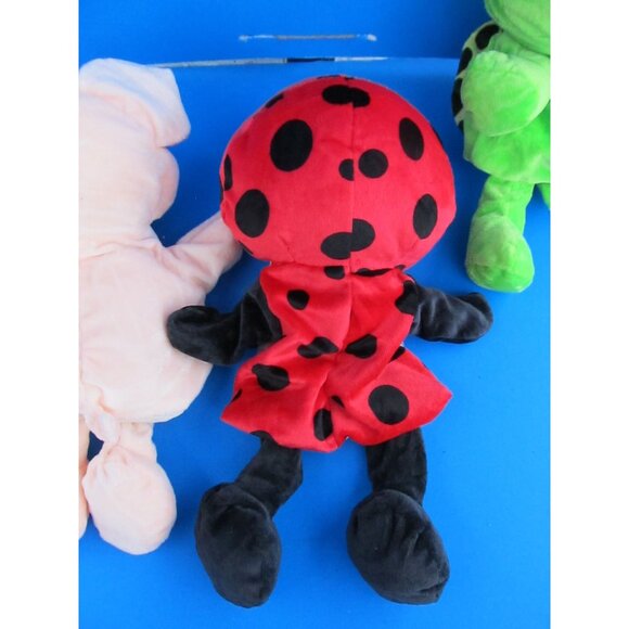 Unbranded Lot of 3 Puppets Pig Ladybug & Frog Plush Stuffed Animal Toy - Picture 6 of 9